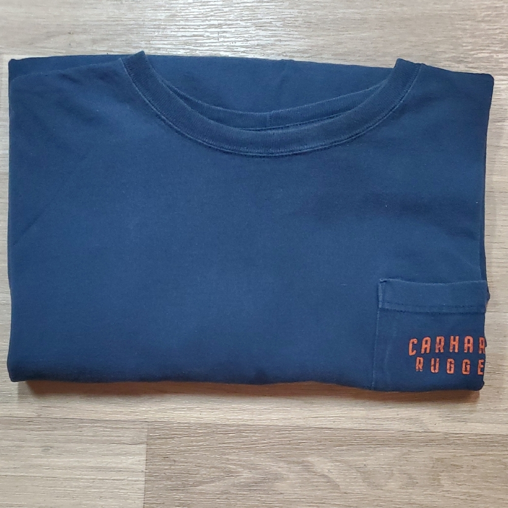 Carhartt Navy Tee with Gold Logo